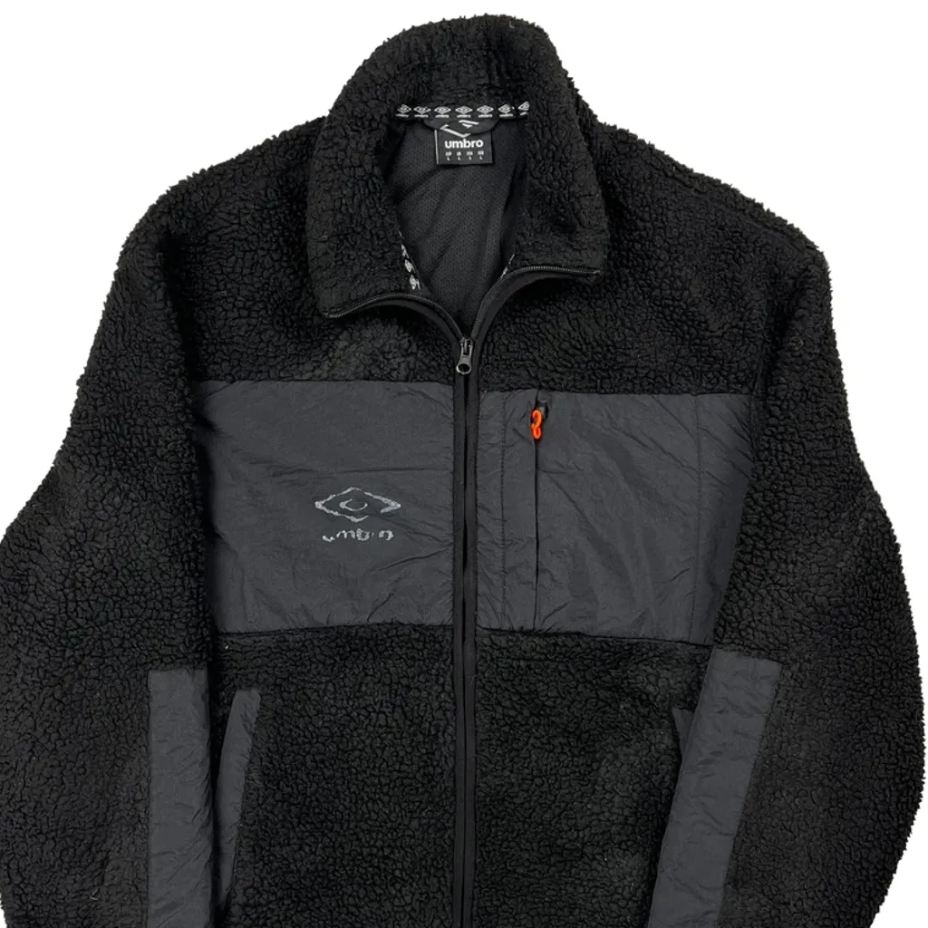 Umbro Fleece Jacket - Large Black Polyester - Image 4