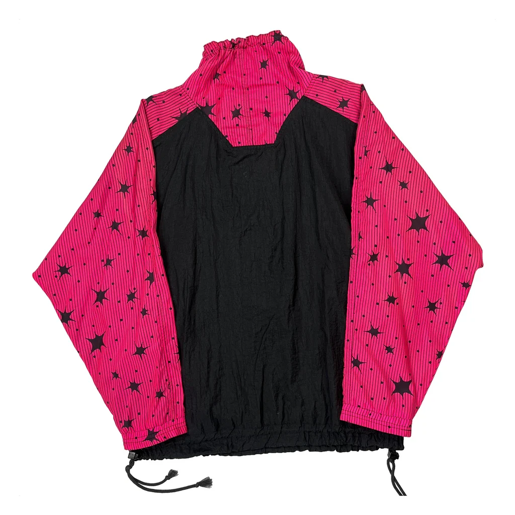 Unbranded Striped Anorak - Small Pink Polyester - Image 2