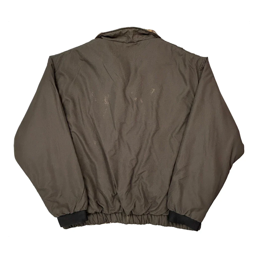 Unbranded Camo Bomber Jacket - XL Brown Polyester - Image 2