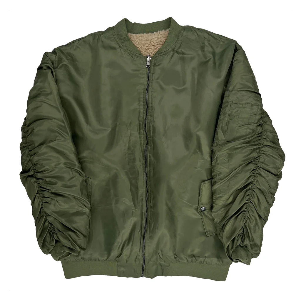 Unbranded Ma1 Bomber Jacket - Large Green Polyester