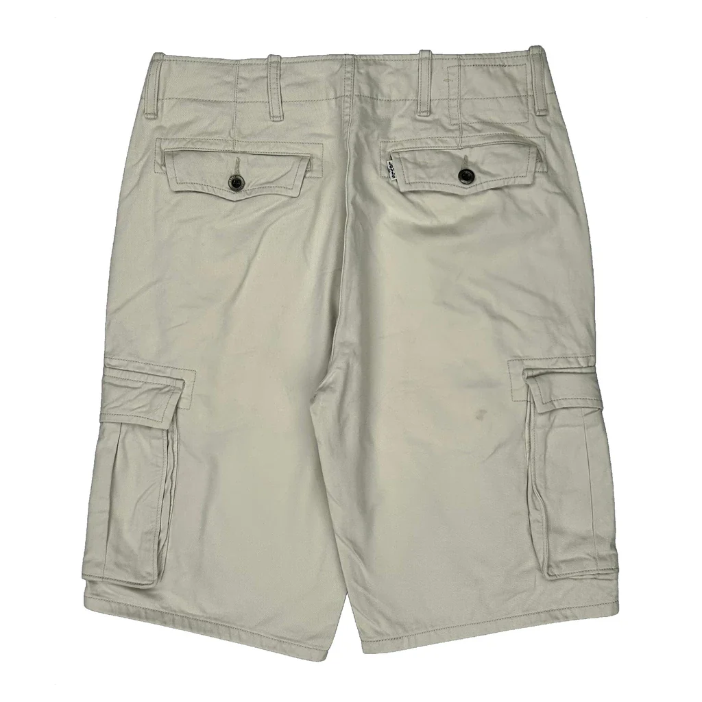 Unbranded Cargo Shorts - 30W 11L Beige Cotton