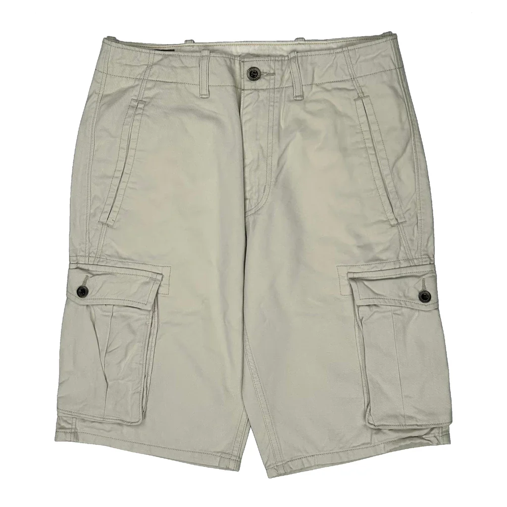 Unbranded Cargo Shorts - 30W 11L Beige Cotton - Image 2