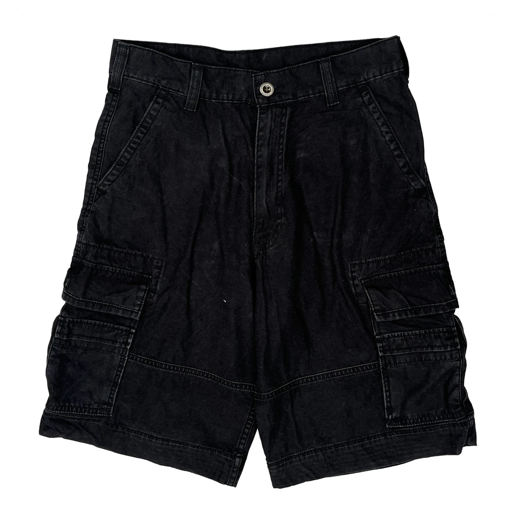 Unbranded Cargo Shorts - 32W 11L Black Cotton - Image 2