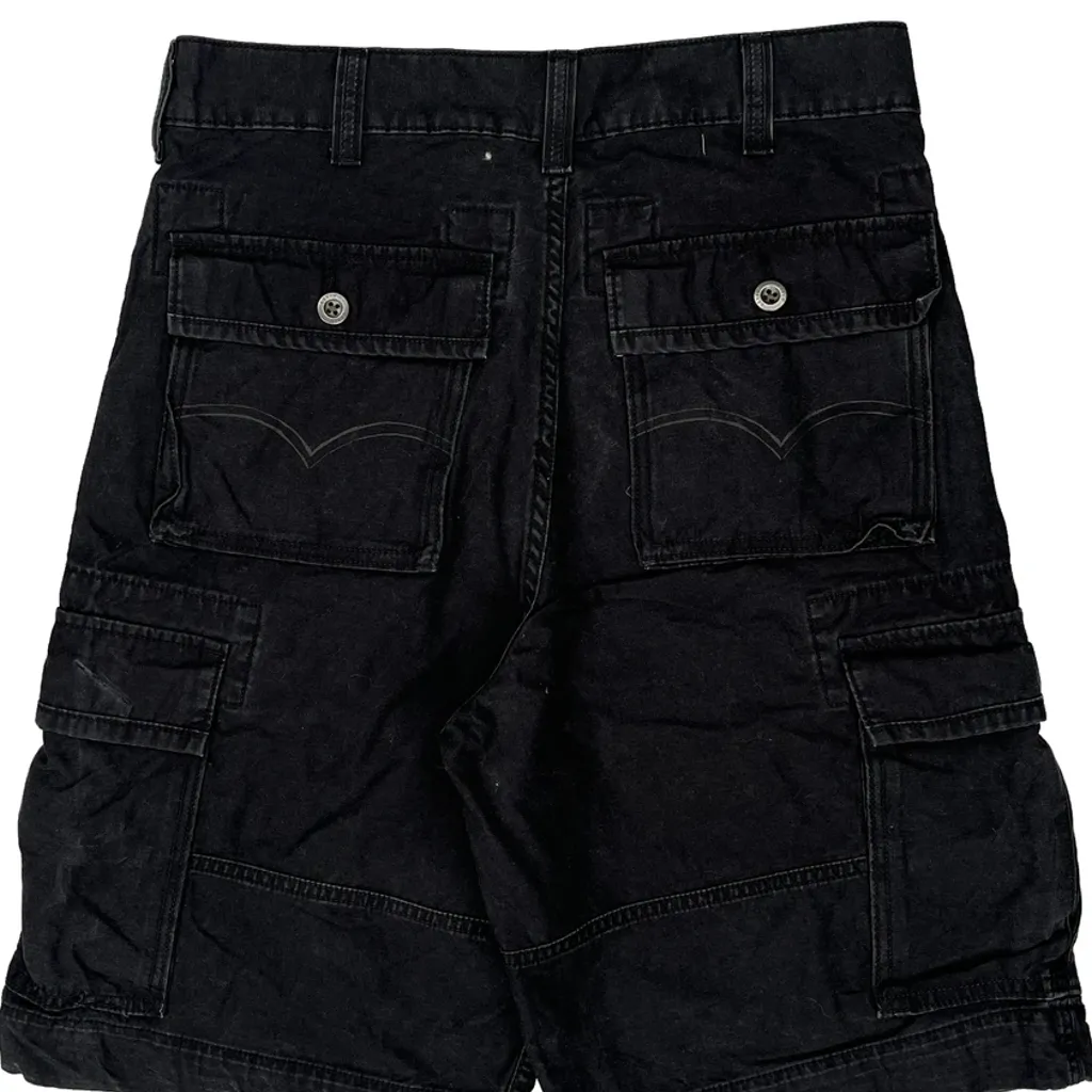 Unbranded Cargo Shorts - 32W 11L Black Cotton - Image 7