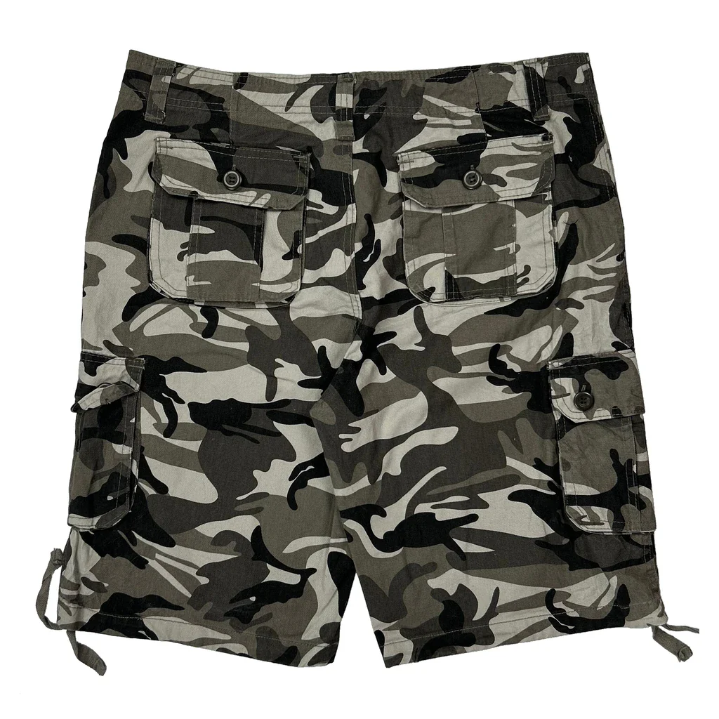 Unbranded Camo Cargo Shorts - 34W 11L Black Cotton