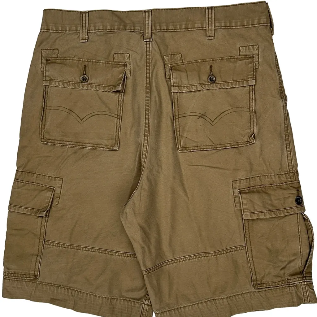 Unbranded Cargo Shorts - 38W 11L Brown Cotton - Image 6