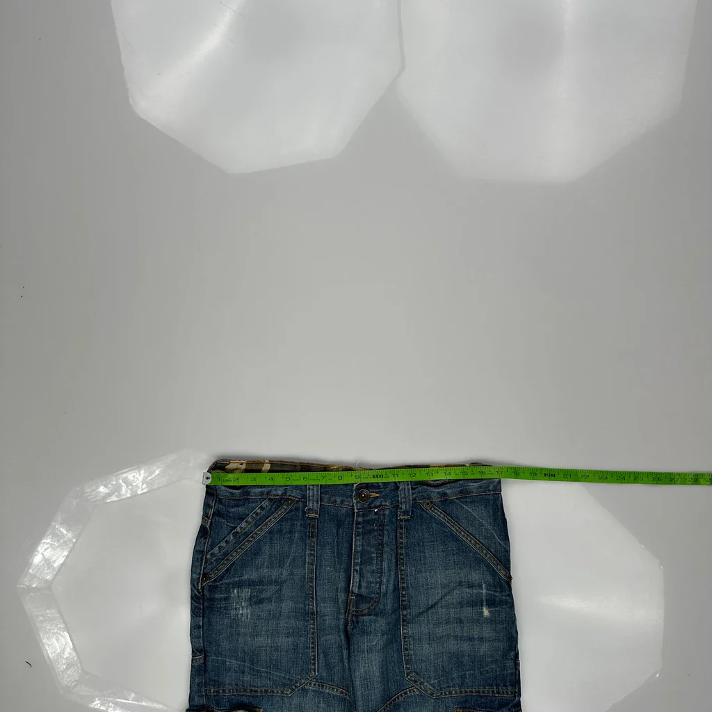 Unbranded Cargo Trousers - 34W 31L Blue Denim - Image 3