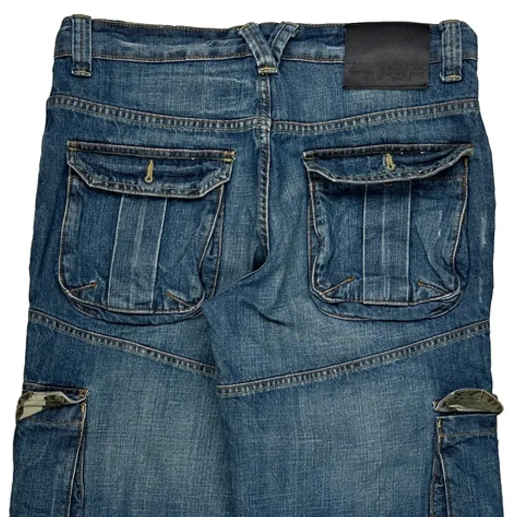 Unbranded Cargo Trousers - 34W 31L Blue Denim - Image 7