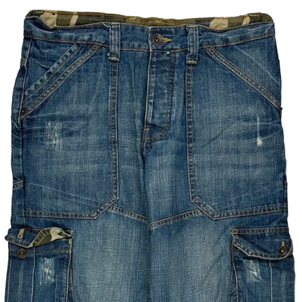 Unbranded Cargo Trousers - 34W 31L Blue Denim - Image 8