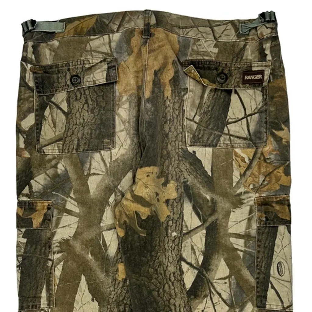 Unbranded Camo Cargo Trousers - 34W 29L Green Cotton - Image 7