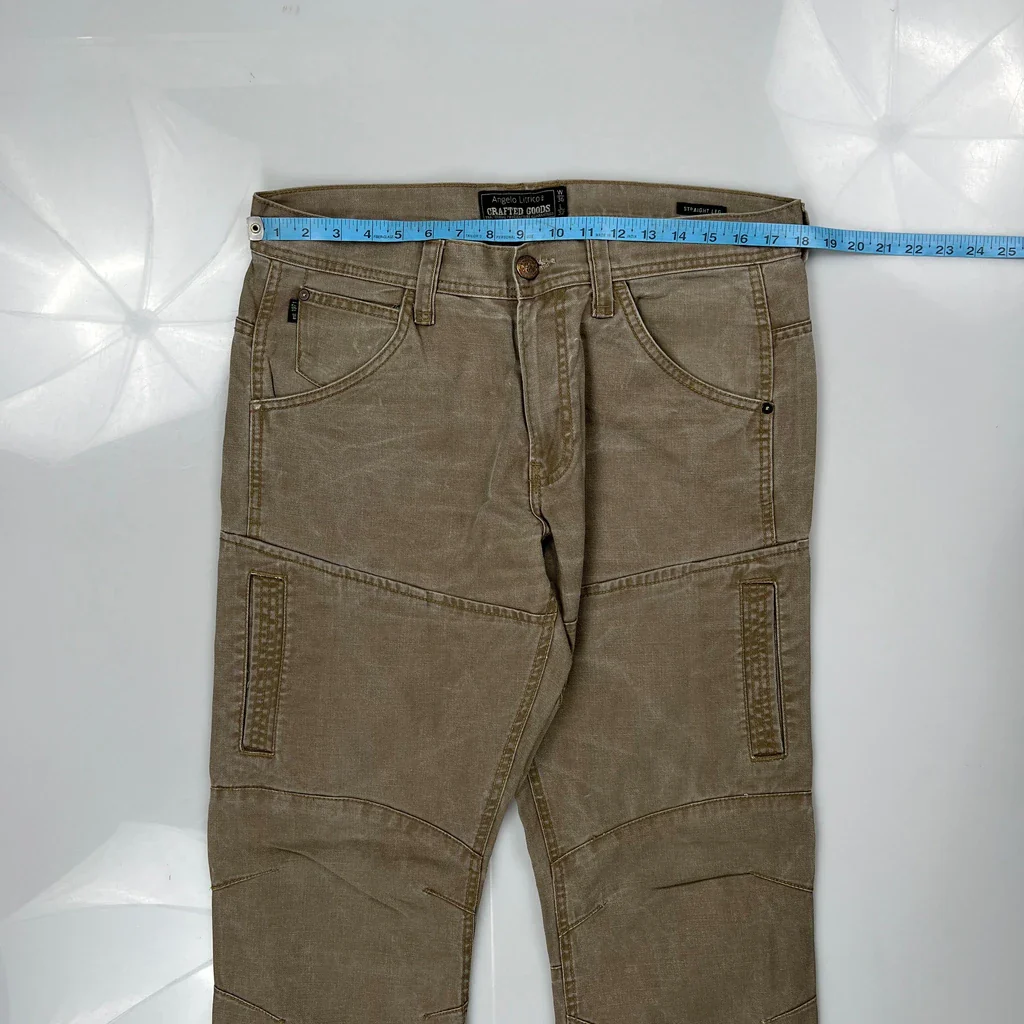 Unbranded Cargo Trousers - 36W 32L Khaki Cotton - Image 3