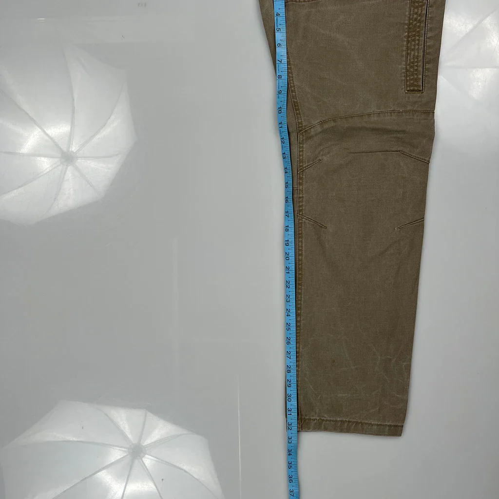 Unbranded Cargo Trousers - 36W 32L Khaki Cotton - Image 5