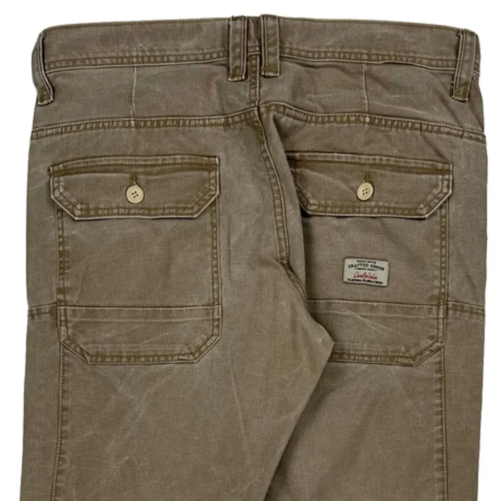 Unbranded Cargo Trousers - 36W 32L Khaki Cotton - Image 7