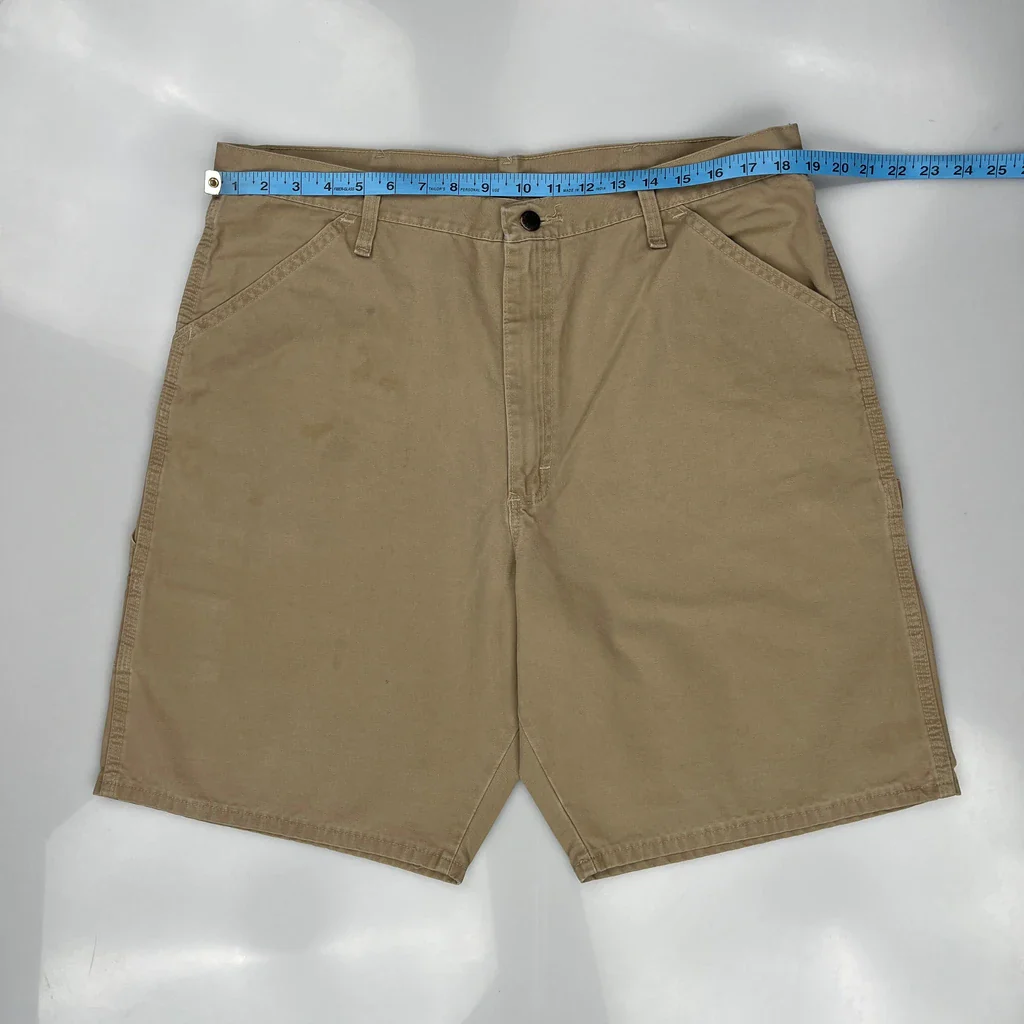 Unbranded Carpenter Shorts - 38W 10L Beige Cotton - Image 3
