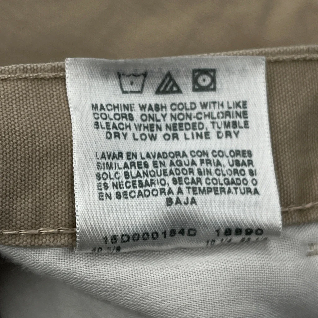 Unbranded Carpenter Shorts - 38W 10L Beige Cotton - Image 7