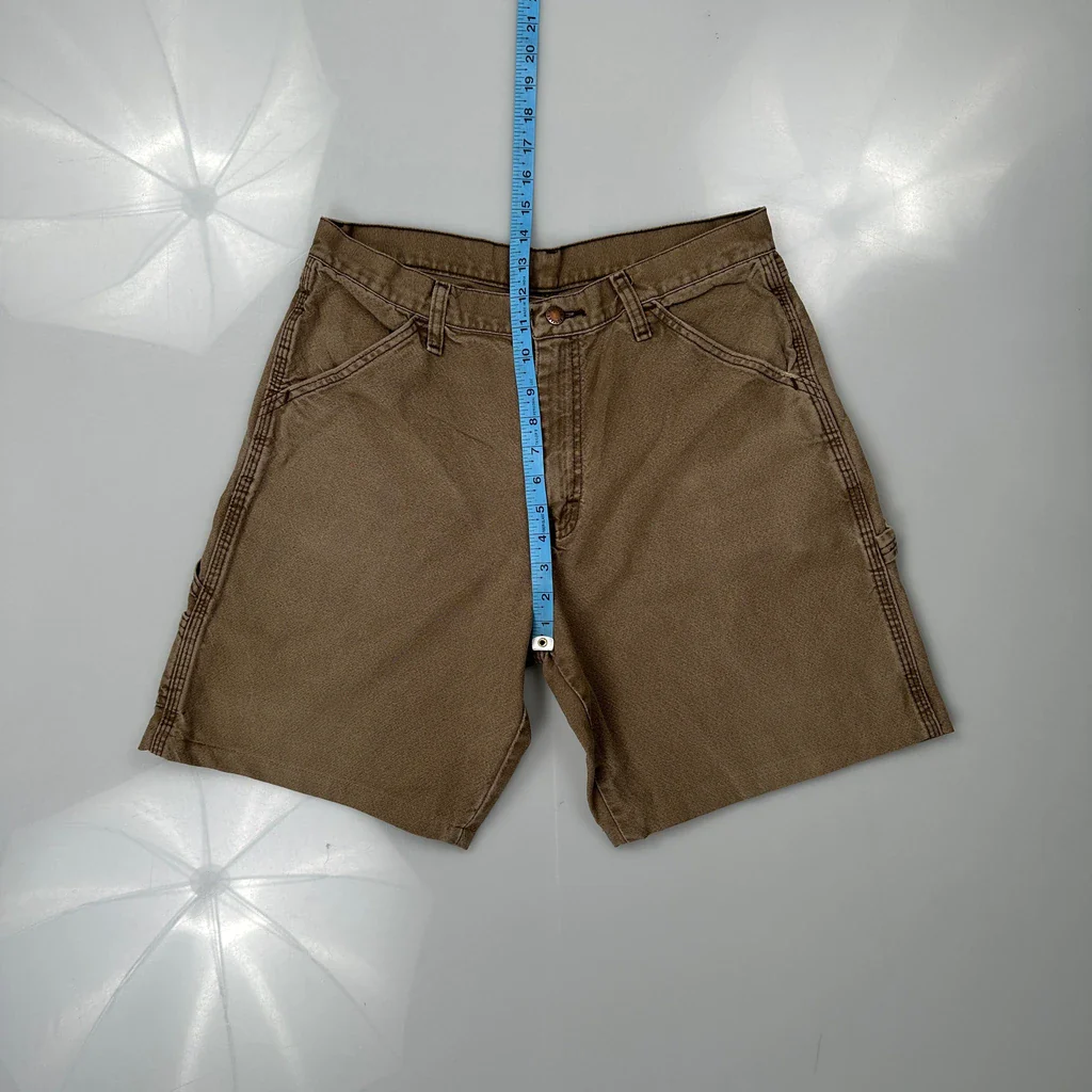 Unbranded Carpenter Shorts - 30W 9L Brown Cotton - Image 4
