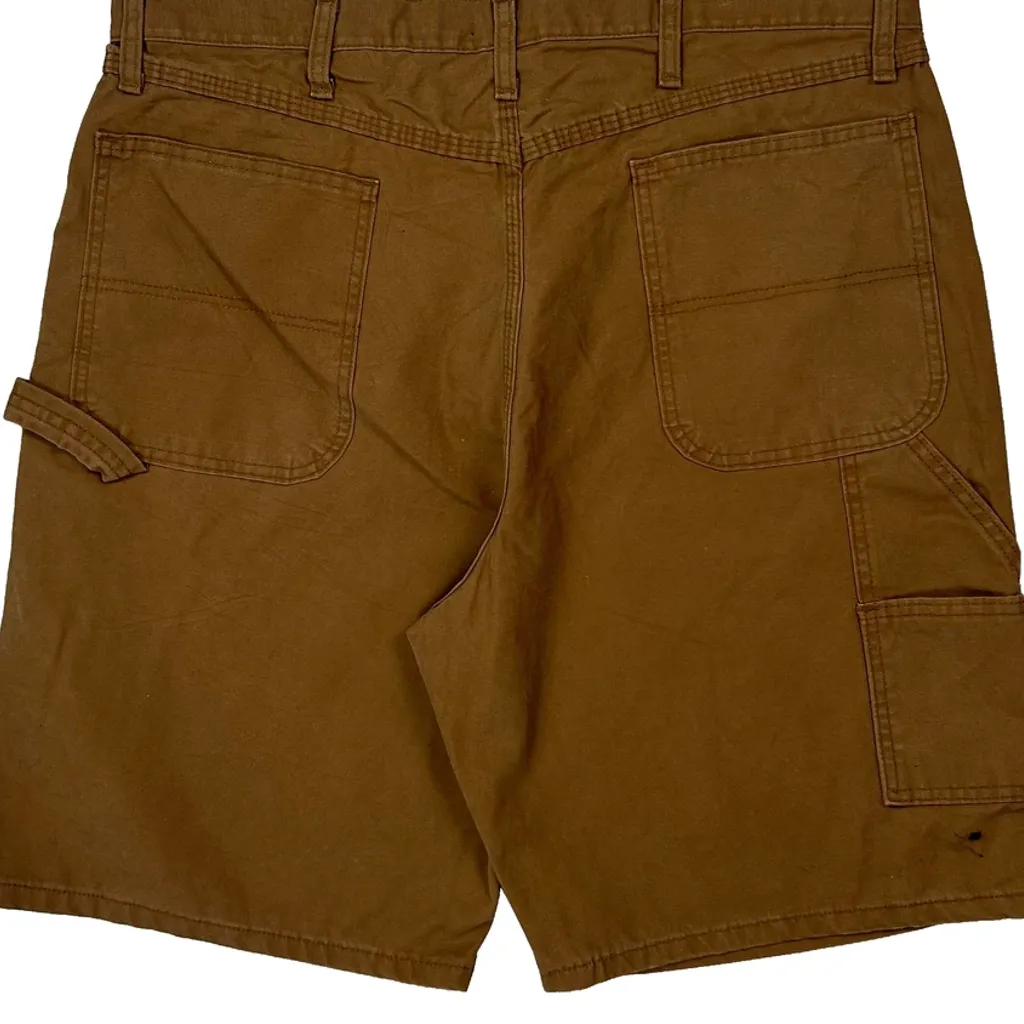 Unbranded Carpenter Shorts - 36W 10L Brown Cotton - Image 7