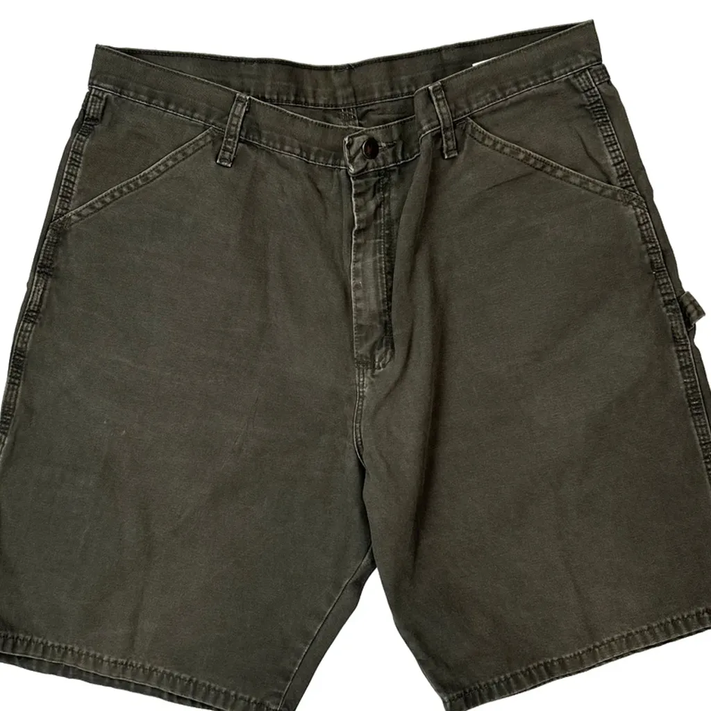 Unbranded Carpenter Shorts - 36W 10L Khaki Cotton - Image 9