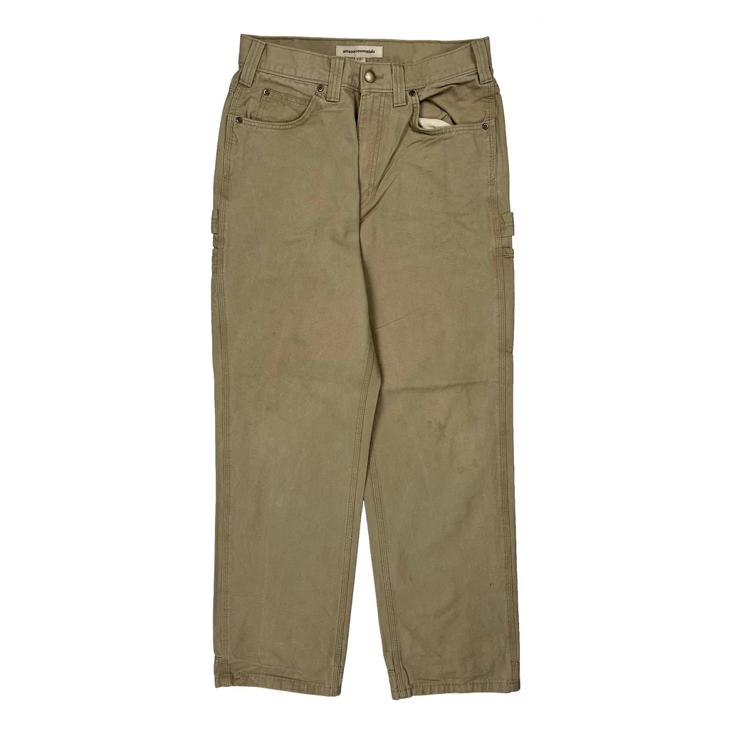 Unbranded Carpenter Trousers - 30W 30L Beige Cotton - Image 2
