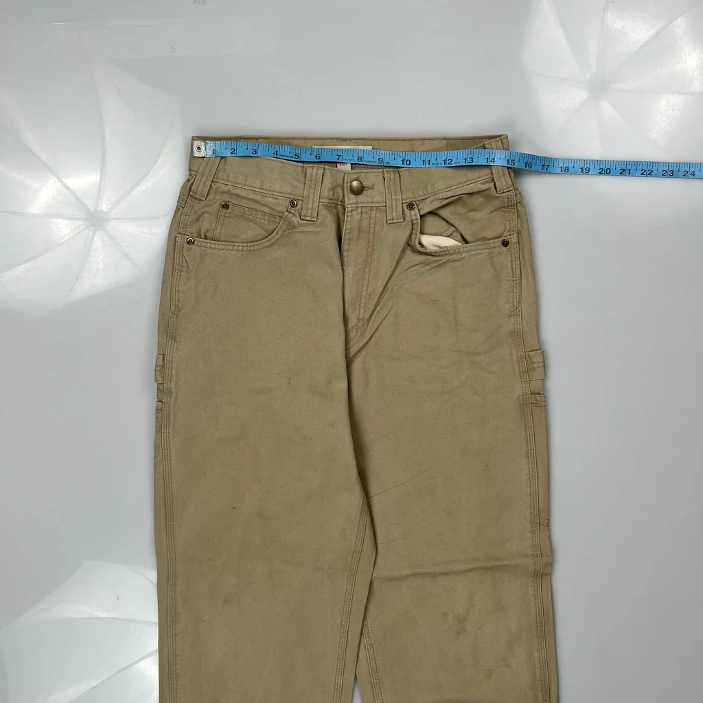 Unbranded Carpenter Trousers - 30W 30L Beige Cotton - Image 3