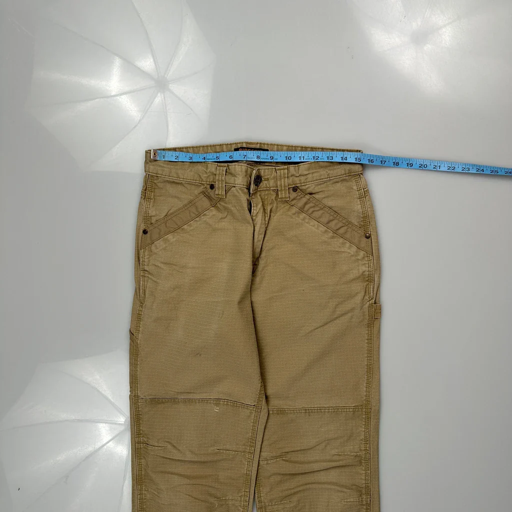 Unbranded Carpenter Trousers - 31W 30L Beige Cotton - Image 3