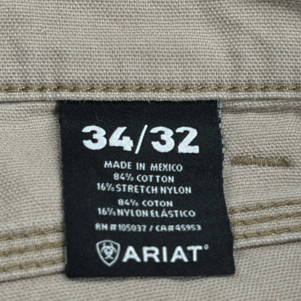 Unbranded Double Knee Carpenter Trousers - 36W 32L Beige Cotton Blend - Image 7