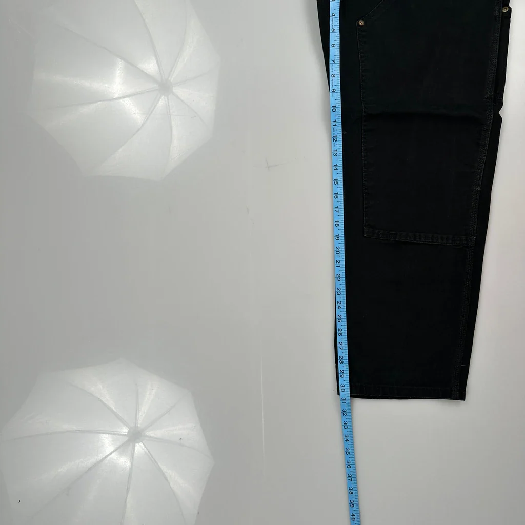Unbranded Double Knee Carpenter Trousers - 34W 30L Black Cotton - Image 5