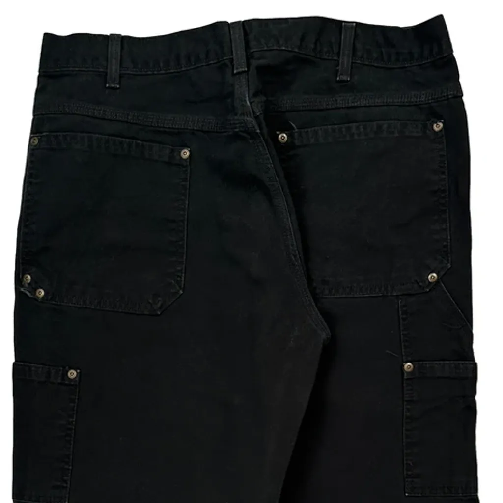 Unbranded Double Knee Carpenter Trousers - 34W 30L Black Cotton - Image 7