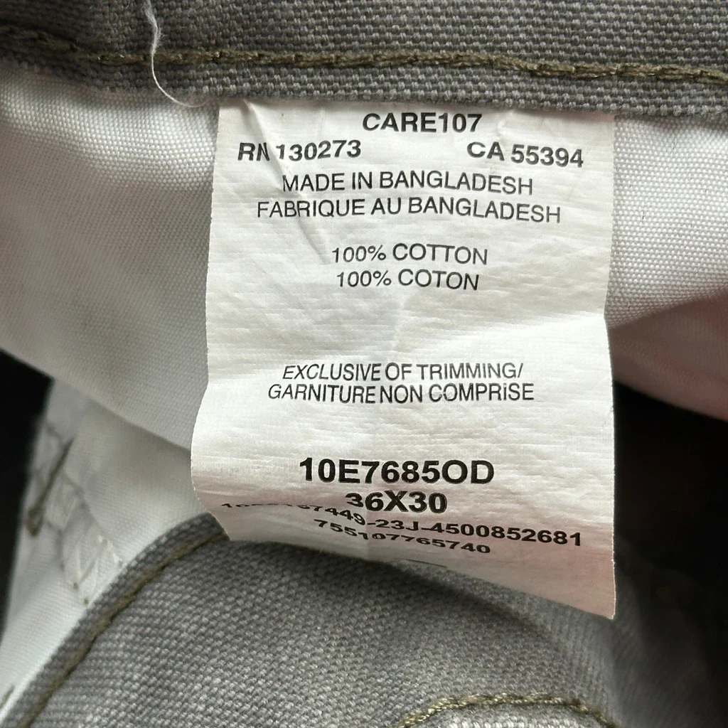 Unbranded Carpenter Trousers - 36W 29L Grey Cotton - Image 6