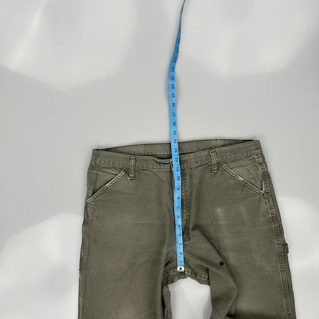 Unbranded Double Knee Carpenter Trousers - 36W 32L Grey Cotton - Image 4