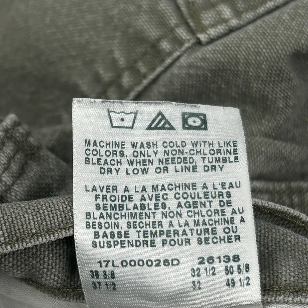 Unbranded Double Knee Carpenter Trousers - 36W 32L Grey Cotton - Image 7