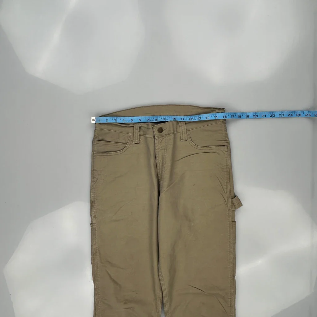 Unbranded Carpenter Trousers - 32W 34L Khaki Cotton Blend - Image 3