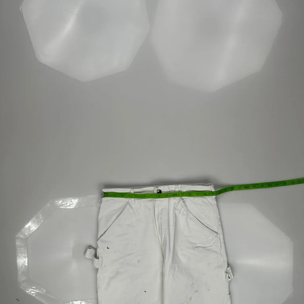 Unbranded Carpenter Trousers - 30W 32L White Cotton - Image 3