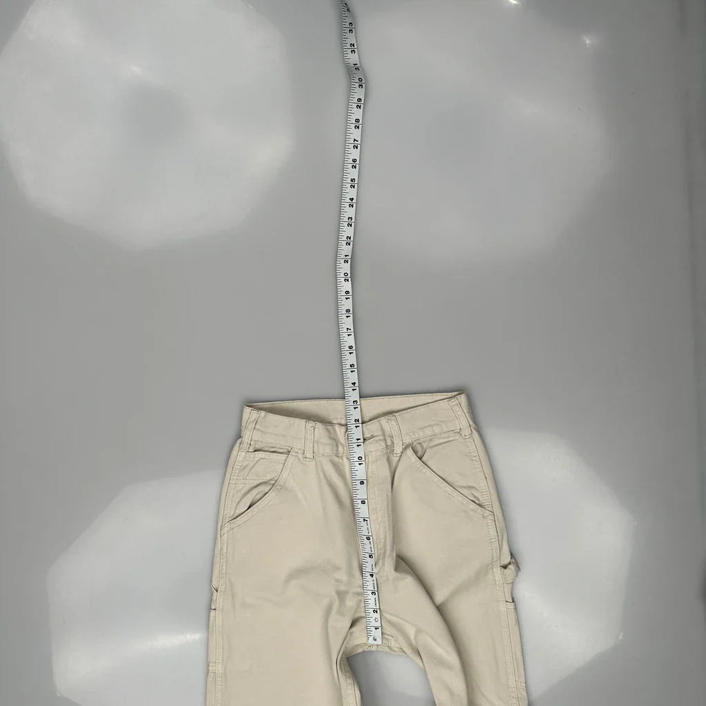 Unbranded Carpenter Trousers - 25W UK 6 Cream Cotton - Image 4