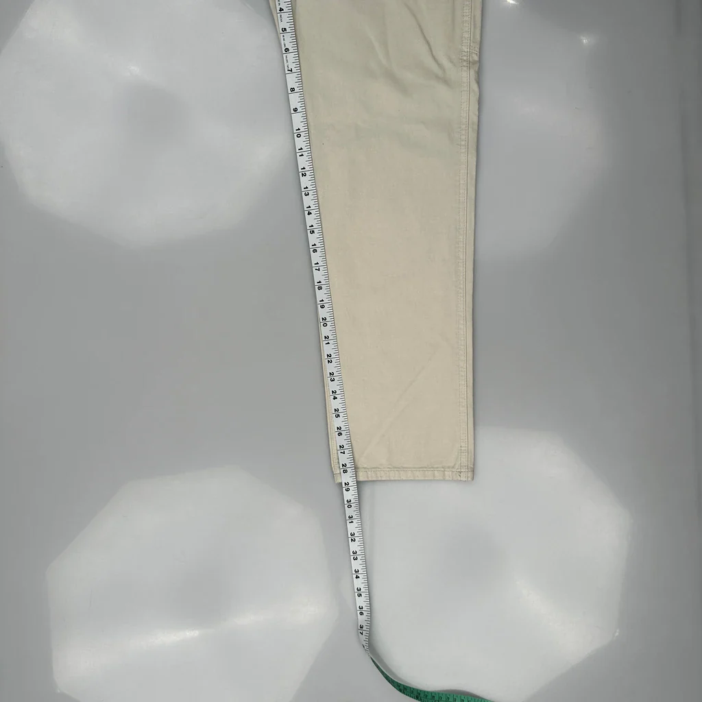 Unbranded Carpenter Trousers - 25W UK 6 Cream Cotton - Image 5