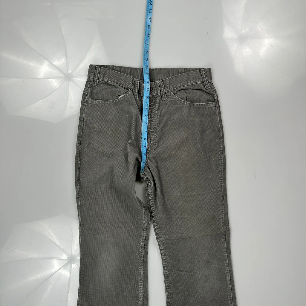 Unbranded Boot Cut Cord Trousers - 30″ Waist Grey Corduroy - Image 4