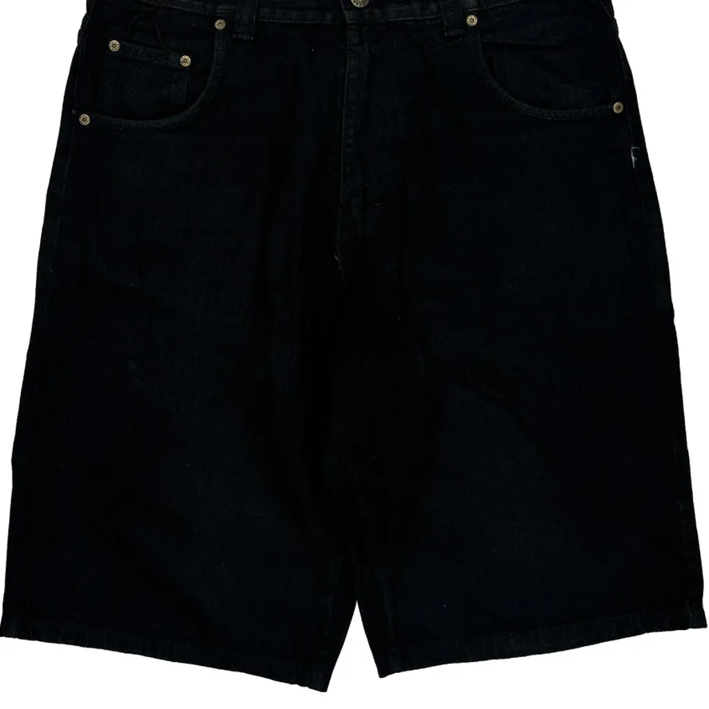 Unbranded Baggy Denim Shorts - 36W 10L Black Cotton - Image 9