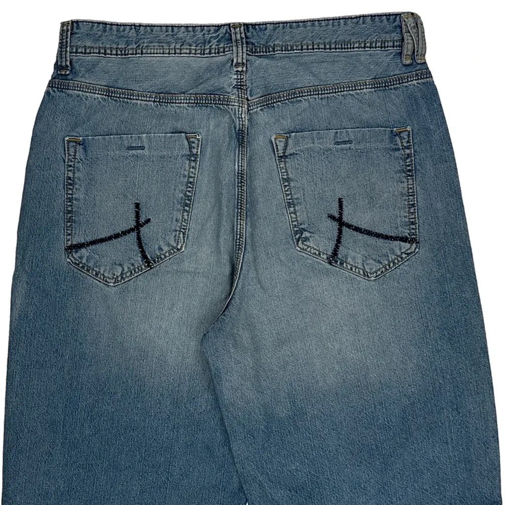 Unbranded Baggy Denim Shorts - 34W 10L Blue Cotton - Image 8