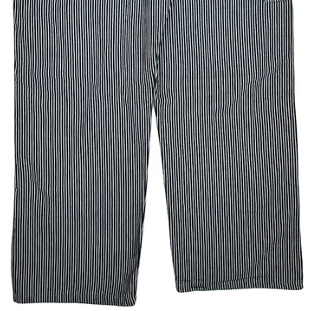 Unbranded Hickory Pinstripe Dungarees - 36″ Waist Black & White Cotton - Image 4