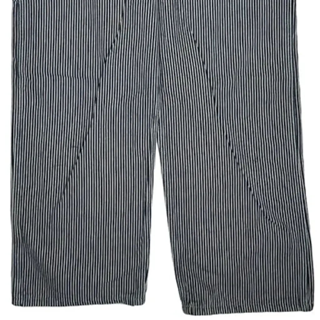 Unbranded Hickory Pinstripe Dungarees - 36″ Waist Black & White Cotton - Image 7