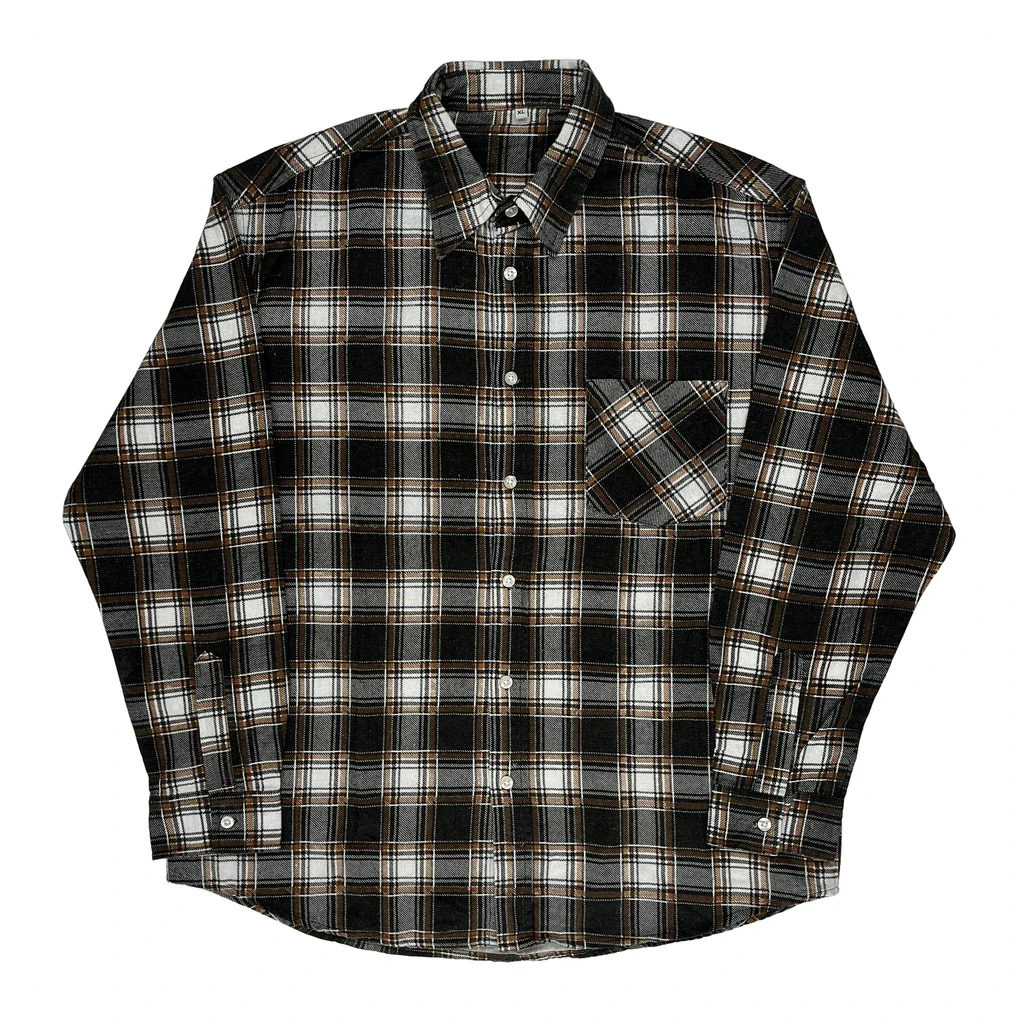 Unbranded Checked Flannel Shirt - XL Black Cotton
