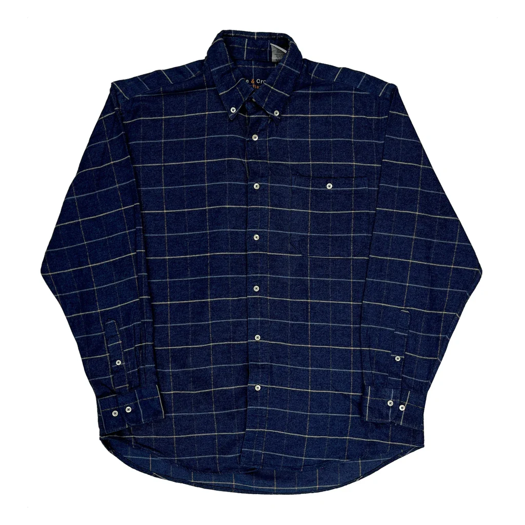 Unbranded Checked Flannel Shirt - Large Blue Cotton