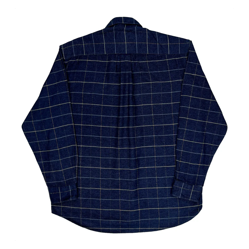 Unbranded Checked Flannel Shirt - Large Blue Cotton - Image 2