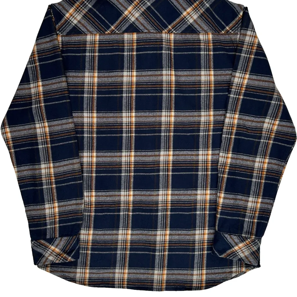 Unbranded Checked Flannel Shirt - XL Blue Cotton - Image 6