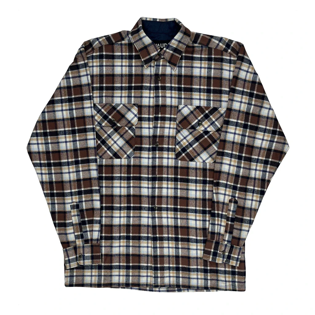 Unbranded Checked Flannel Shirt - Small Brown Cotton