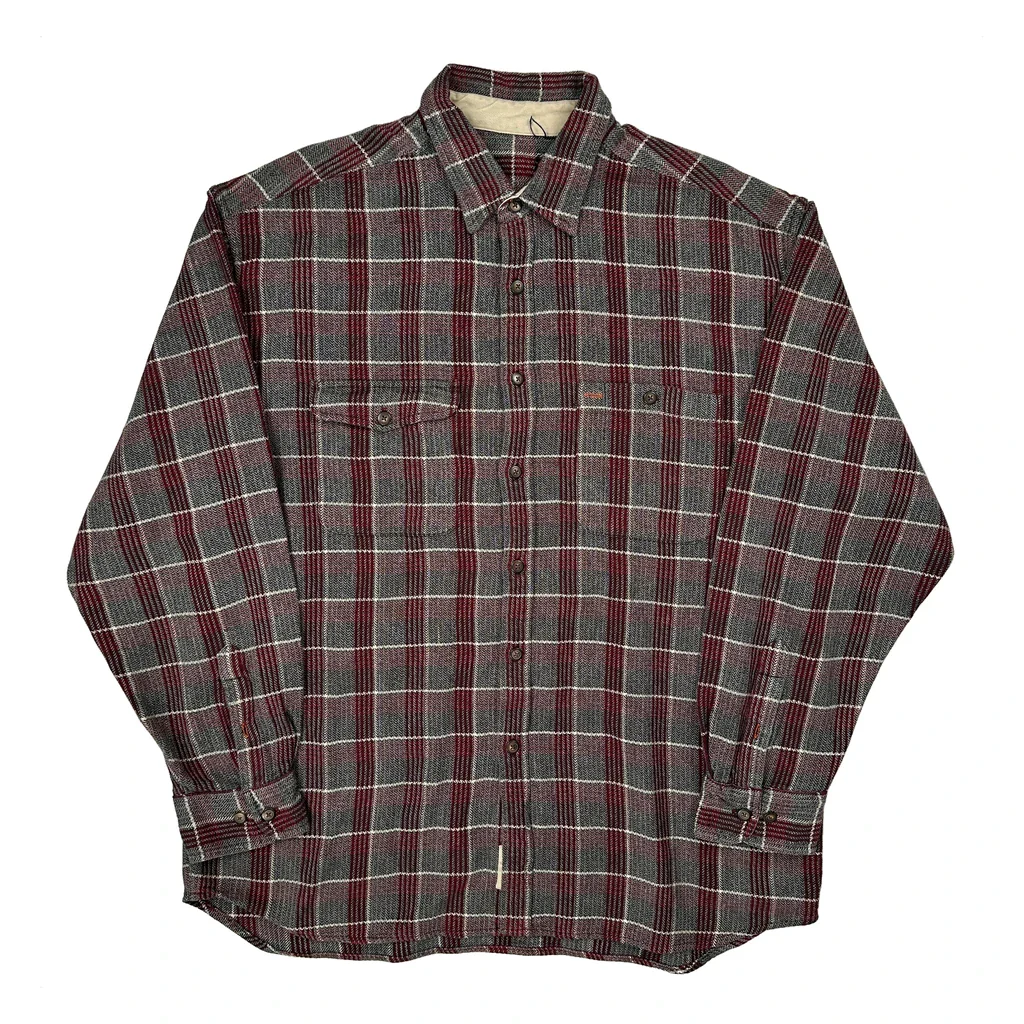 Unbranded Flannel Shirt - XL Gray Cotton