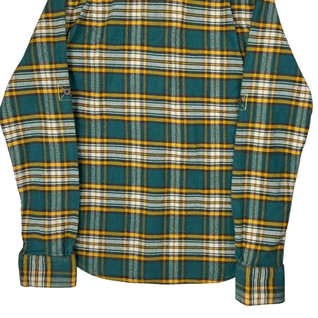 Unbranded Checked Flannel Shirt - Large Green Cotton - Image 6
