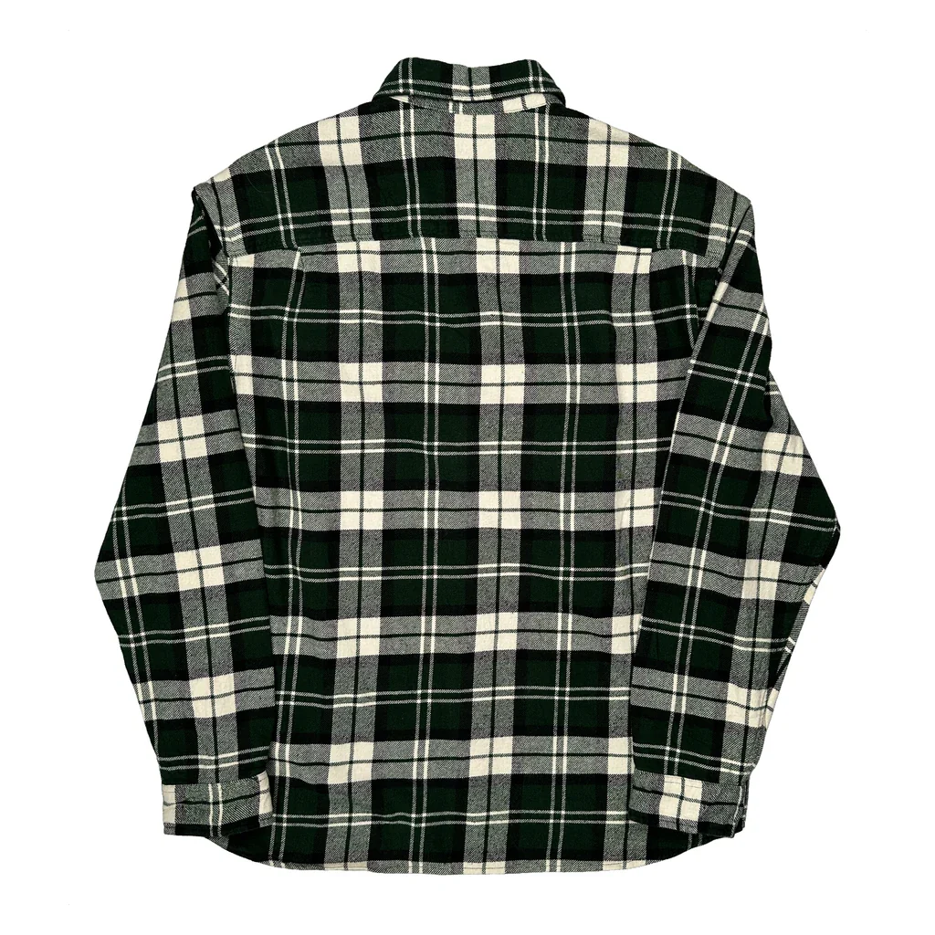 Unbranded Checked Flannel Shirt - XL Green Cotton - Image 2