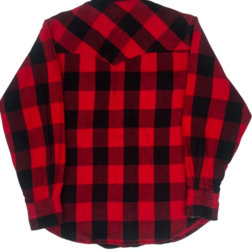 Unbranded Checked Flannel Shirt - Large Red Cotton - Image 6