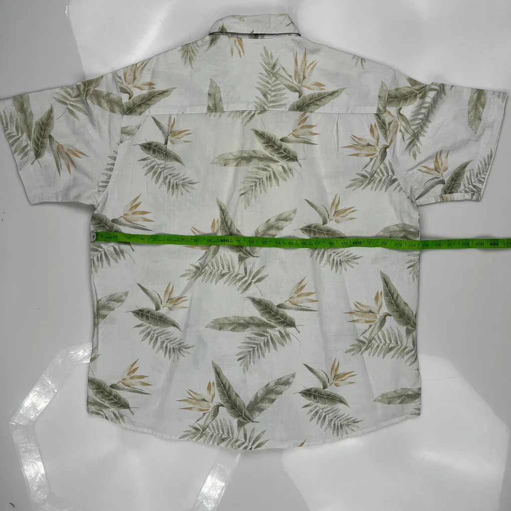 Unbranded Floral Hawaiian Shirt - Large Beige Cotton - Image 3